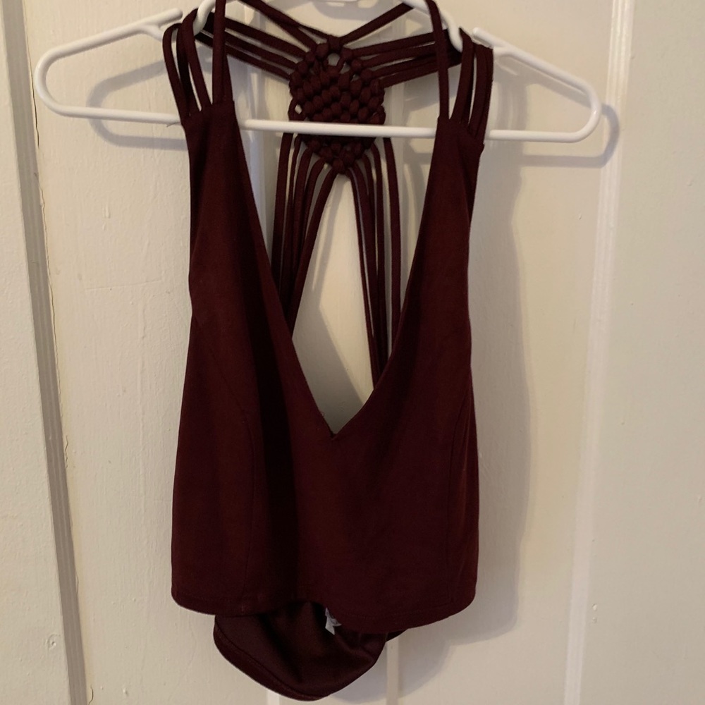 Velvet soft crop top
